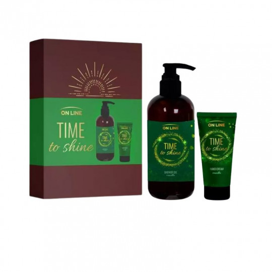 TIME TO SHINE set - shower gel, 400 ml and hand cream, 75 ml Spicy Orange