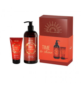 ON LINE Time to shine dovanų rinkinys Spicy Orange (dušo želė 400 ml ir rankų kremas 75 ml)