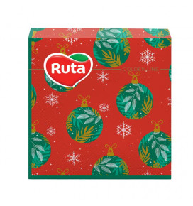 RUTA paper table napkins Christmas tree decorations 33х33 cm 2 layers, 20 pcs