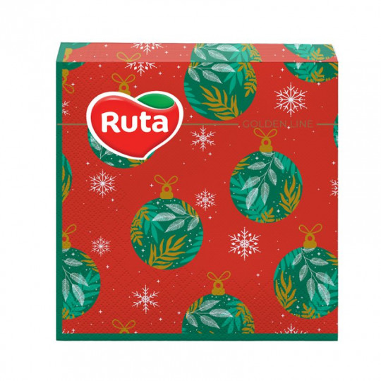 RUTA stalo servetėlės 33х33 Eglutės papuošalai, 20 vnt.