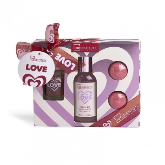 IDC INSTITUTE In Love Beauty 4 Pcs: 100ml shower gel, 2 x 30g bath bombs, C