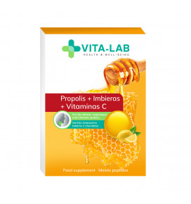 VITA-LAB throat lozenges Propolis+Ginger+ Vitamin C, N12 LT/ENG