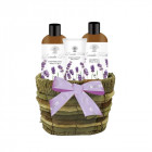 AURORA LAVENDER FIELDS dovanų rinkinys (šampūnas 180ml, dušo želė 180 ml, kūno losijonas 60 ml
