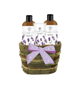AURORA LAVENDER FIELDS dovanų rinkinys (šampūnas 180ml, dušo želė 180 ml, kūno losijonas 60 ml