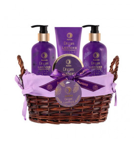 AURORA DREAM OF LAVENDER dovanų rinkinys ( muilas/losjonas 2x250 ml, kūno losjonas 120 ml, kūno sviestas 100 ml)