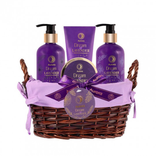 AURORA DREAM OF LAVENDER dovanų rinkinys ( muilas/losjonas 2x250 ml, kūno losjonas 120 ml, kūno sviestas 100 ml)