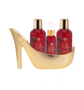 AURORA MIDNIGHT ROSE dovanų rinkinys (kūno losjonas 150 ml, kūno purkškiklis 40ml, dušo želė 150 ml.)