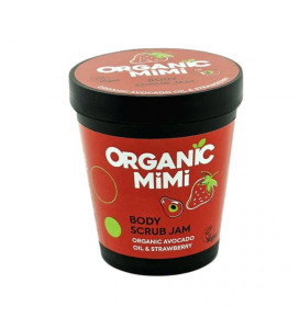 ORGANIC MIMI šveitiklis kūnui Avokado aliejus ir braškė, 270 ml