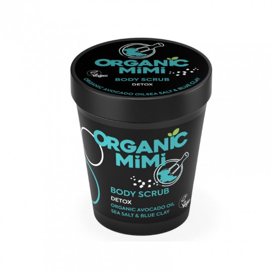 Organic Mimi, Body Scrub Detox Sea Salt & Blue Clay, 280 g