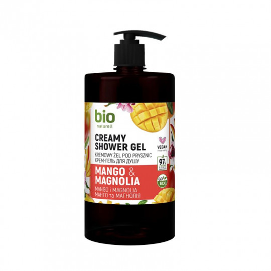BIO NATURELL kreminė dušo želė Mango & Magnolia su dozatorium, 946 ml