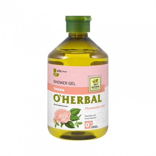 OHerbal Toning shower gel with Damask rose extract, 500 ml