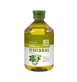 OHERBAL šampūnas garbanotiems ir neklusniems plaukams su apynių ekstraktu, 500 ml