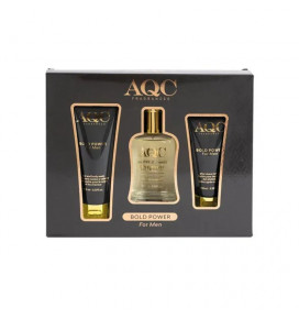 AQC Bold Power rinkinys vyrams, 3 poz.: EDT 100 ml, losjonas po skutimosi 100 ml, dušo želė 150 ml