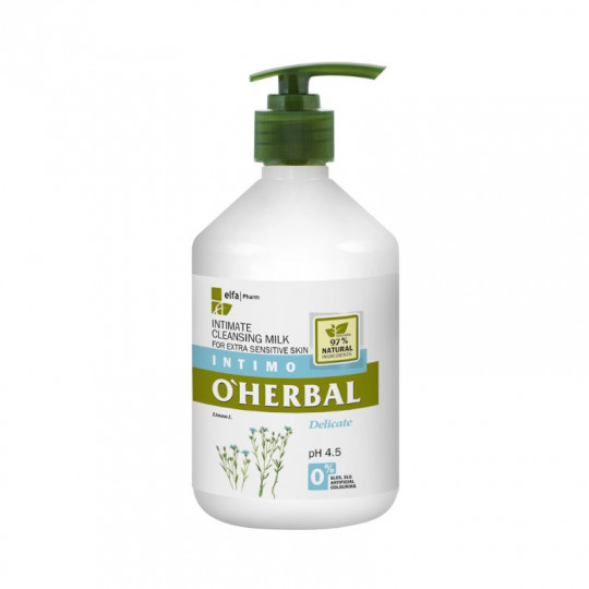 OHerbal intimate cleansing wash with flax seed extract, 500 ml