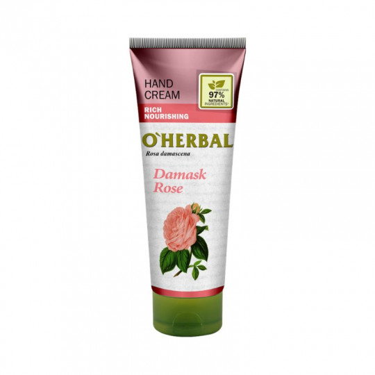 OHERBAL rankų kremas maitinamasis su Damasko rožė, 75 ml