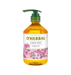 OHERBAL skystas muilas su Damasko rožių ekstraktu, 500 ml