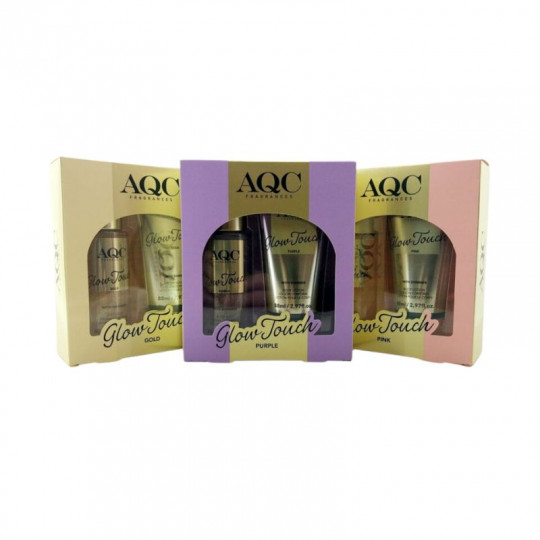 AQC FRAGRANCES dovanų rinkinys Glow Touch, 2 poz.: 88 ml kūno losjonas, 88 ml dulksna