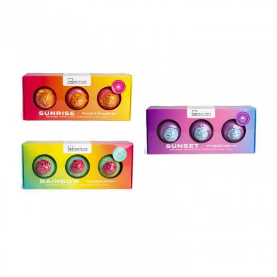 IDC INSTITUTE vonios burbulų rinkinys Cocktail, 3 x100 g