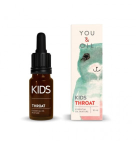 YOU&OIL eterinių aliejukų mišinys vaikams Throat, 10ml