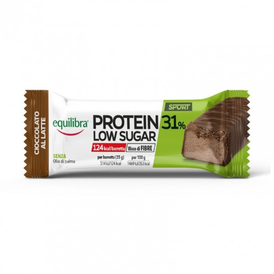 EQUILIBRA baltyminis batonėlis 31% Low Sugar su pienišku šokoladu, 35 g