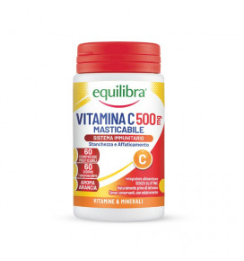 Equilibra maisto papildas Vitaminas C – 500 mg, 60 kramtomųjų tablečių, 84g