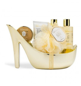 IDC INSTITUTE vonios rinkinys Vanilla&Sandalwood 5 poz: dušo gelis – 200 ml; kūno losjonas – 200 ml; rankų kremas – 90 ml; kūno 