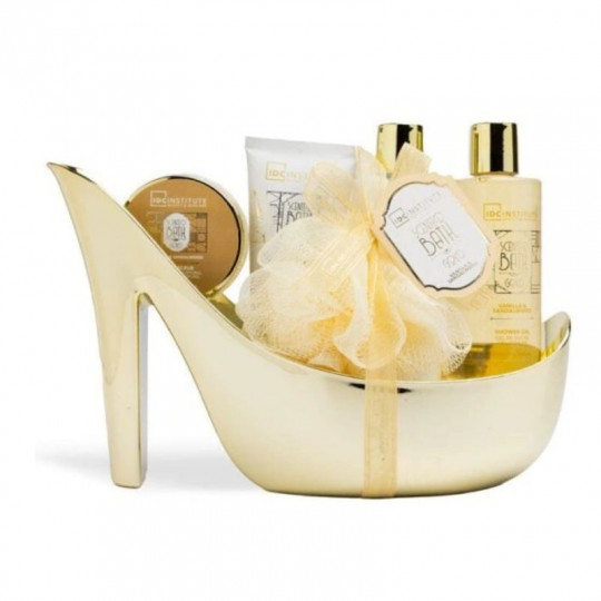 IDC INSTITUTE vonios rinkinys Vanilla&Sandalwood 5 poz: dušo gelis – 200 ml; kūno losjonas – 200 ml; rankų kremas – 90 ml; kūno 