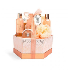 IDC INSTITUTE vonios rinkinys Orange&Cinnamon dėžutėje, 8 pozicijos