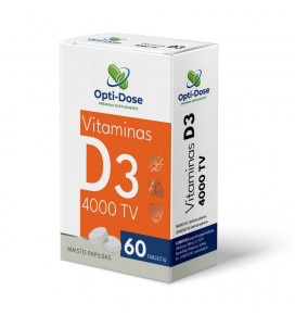 OPTI-DOSE Vitamin D3 4000, dietary supplement 230 g, 60 capsules
