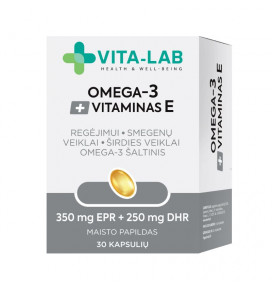 VITA-LAB maisto papildas Omega-3 + Vitaminas E, N30