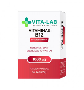 VITA-LAB Vitaminas B12 1000ug. Metilkobalaminas, N30