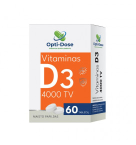 OPTI-DOSE Vitaminas D3 4000 maisto papildas 230g N60