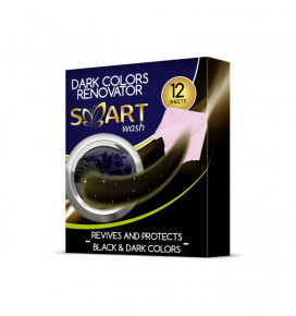 SMART wash skalbimo lapeliai tamsiems audiniams, 12 vnt.