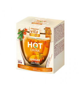 Karštas gėrimas su imbieru, šaltalankiu, 10 pakelių MaxiVita
