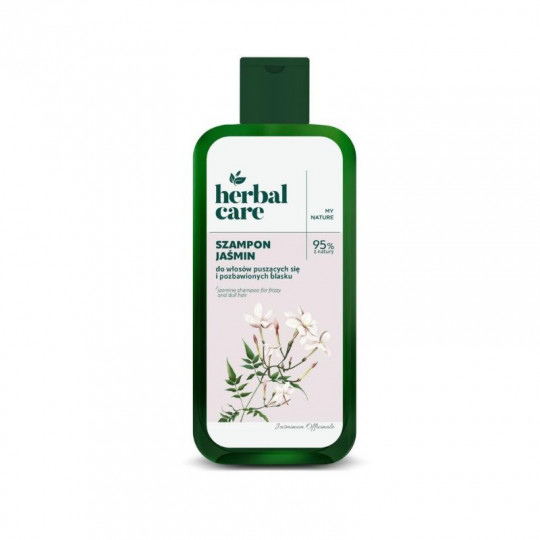 Herbal Care šampūnas garbanotiems ir matiniams plaukams su jazminų ekstraktu, 330 ml