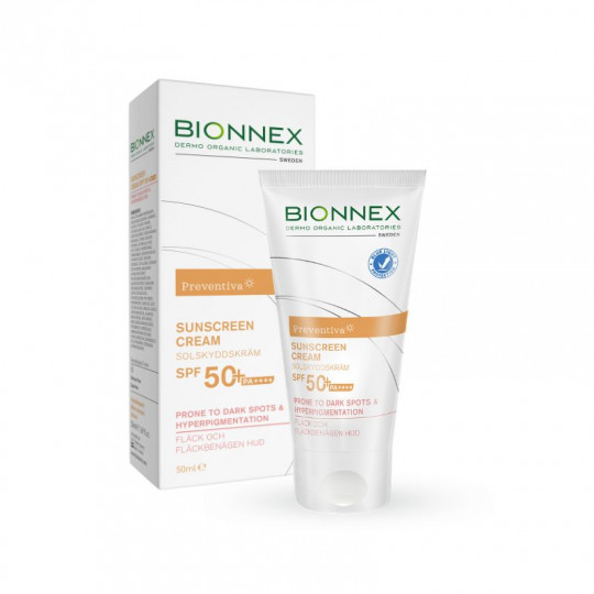 Bionnex Preventiva protective sunscreen cream against hyperpigmentation, 50
