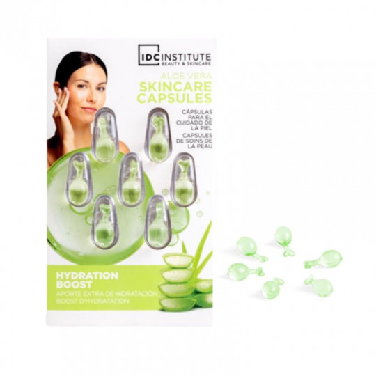 IDC INSTITUTE odos priežiūros kapsulės Aloe Vera, 7x0,34 ml