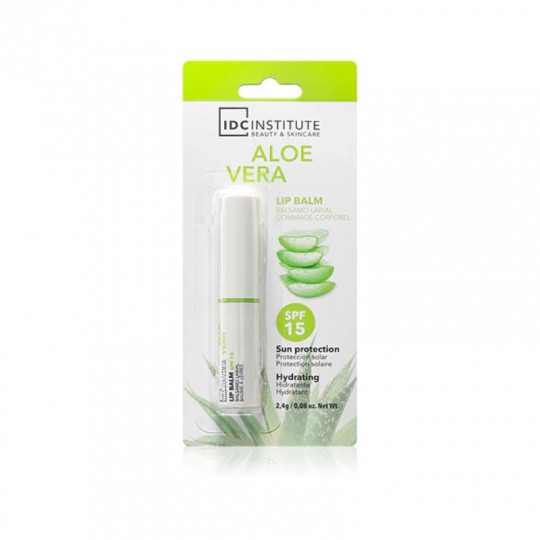 IDC INSTITUTE lūpų balzamas su SPF15 Alavijas, 2,4 g