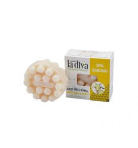 La Diva Natural Massage Soap with Goat Milk and Honey, 85 g