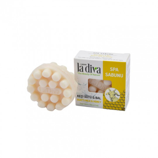 La Diva Natural Massage Soap with Goat Milk and Honey, 85 g
