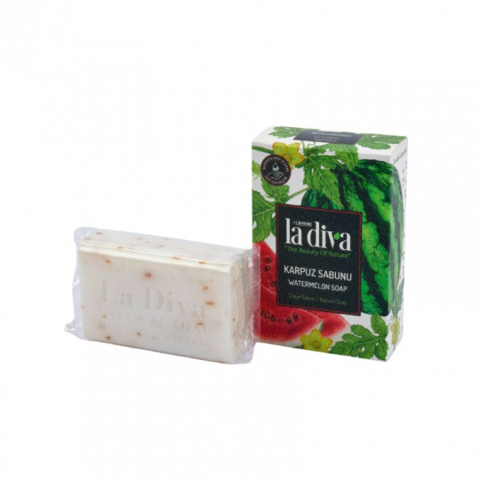 LA DIVA natūralus muilas su arbūzu, 100 g