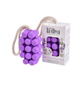 LA DIVA natūralus masažinis muilas su levandomis, 120 g