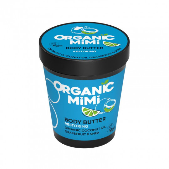 ORGANIC MIMI kūno sviestas atstatomasis Kokosas ir greipfrutas, 200 ml