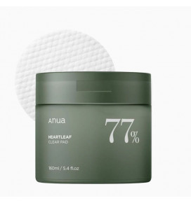 ANUA Hearlieaf 77% Toner Pads - švelniai odą šveičiantys tonerio padeliai, 160 ml (70 padelių)