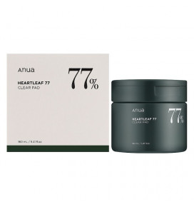 ANUA Hearlieaf 77% Toner Pads - švelniai odą šveičiantys tonerio padeliai, 160 ml (70 padelių)