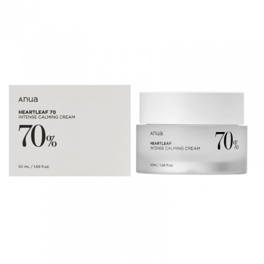 ANUA Heartleaf 70% Intense Calming Cream - odą raminantis kremas, 50 ml