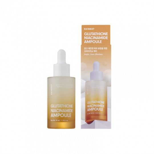 SKIN627 ampulė-serumas veidui šviesinamasis Glutathione Niacinamide, 34 ml