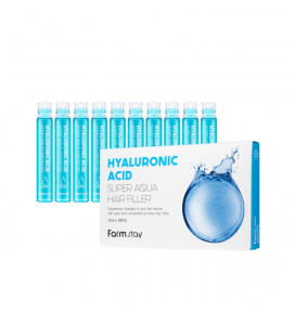 FARMSTAY hyaluronic acid hair ampoule Super Aqua, 10 x 13 ml
