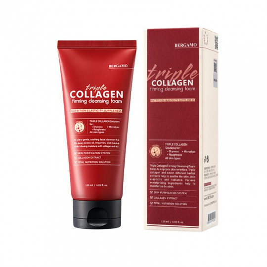 BERGAMO valomosios putos veidui stangrinamosios Triple Collagen, 120 ml