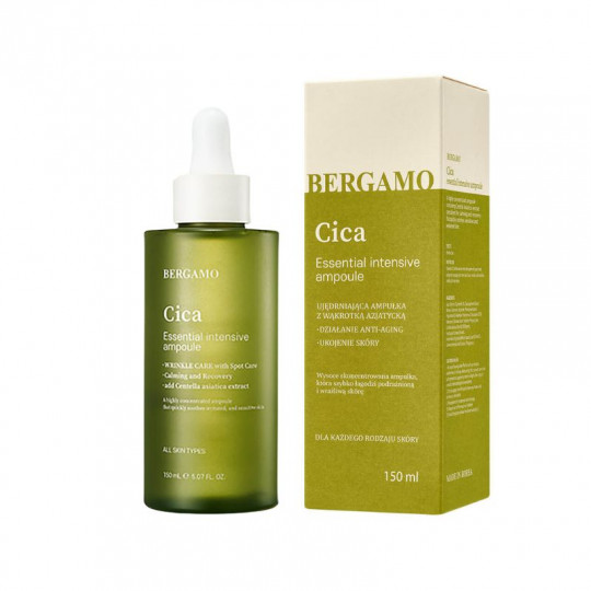 BERGAMO ampulė- serumas veidui su Azijine centele Cica, 150 ml